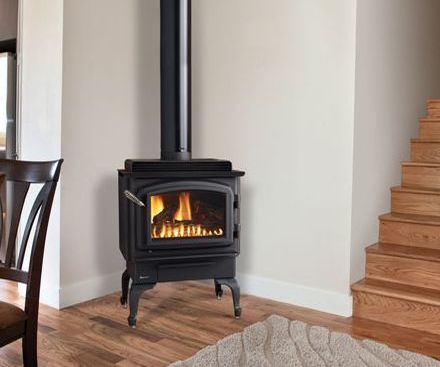 Regency C34 Free Standing Gas Stove Fireplace in black