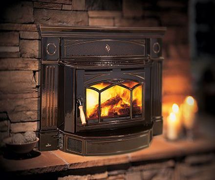 Regency HI300 Hampton Cast Iron wood fireplace Insert in brown