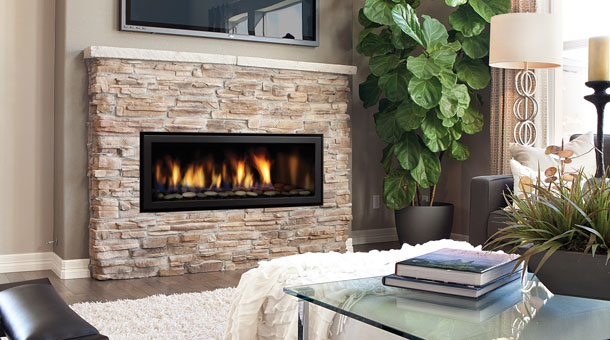 Regency HZ40E Medium Gas Contemporary Fireplace with black face plate